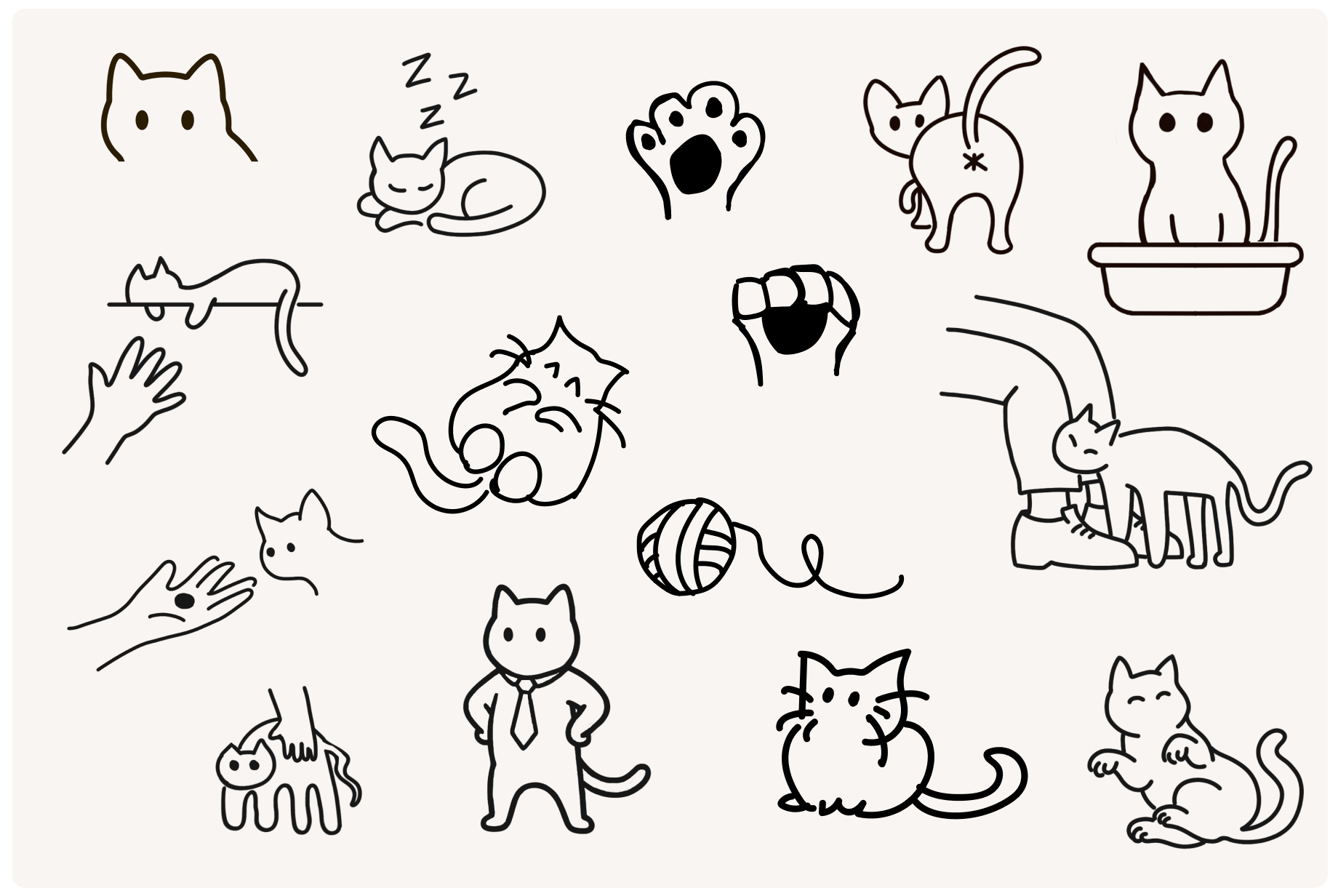 Illustrations de chats
