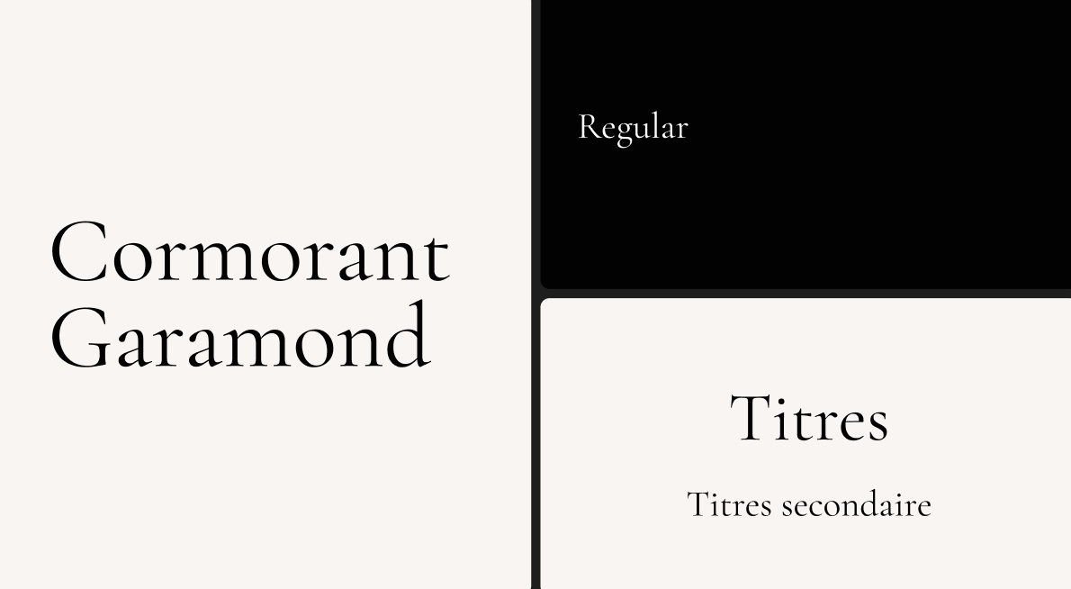 Typographie des titres — Cormorant Garamond