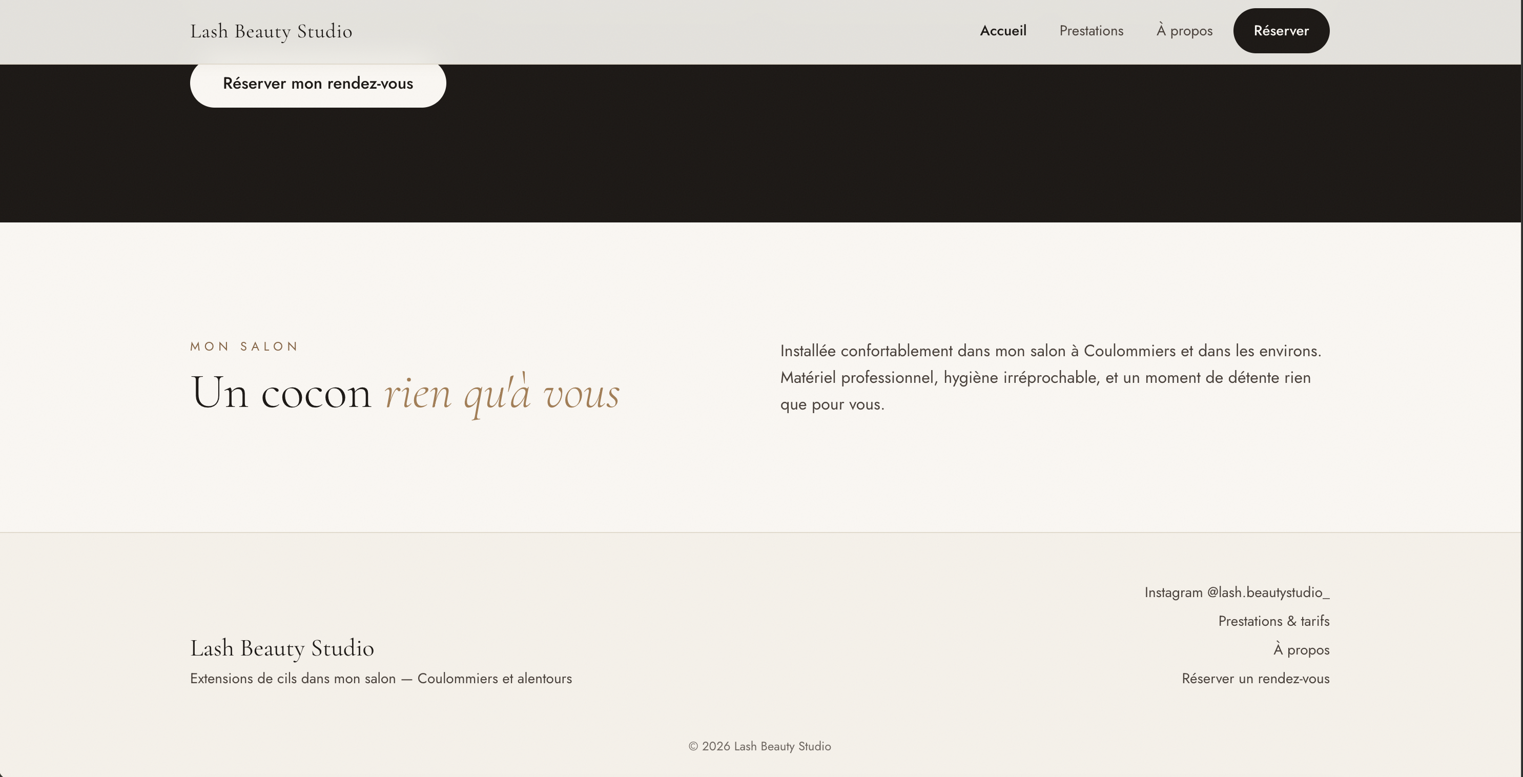 Footer du site